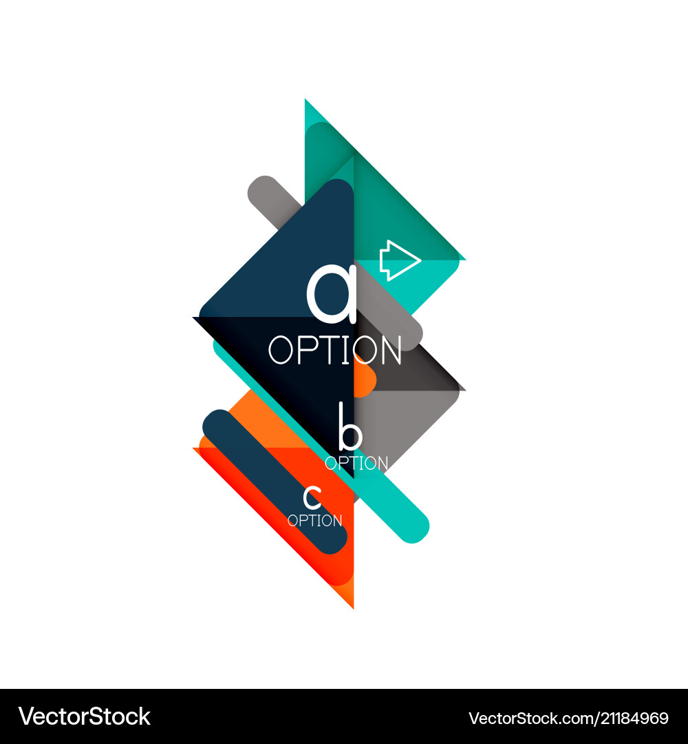 Triangle data visualization design option Triangle data visualization design option Vector Image