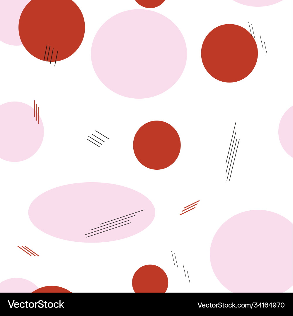 Abstract geometric seamless pattern with red Abstract geometric seamless pattern with red vector image
