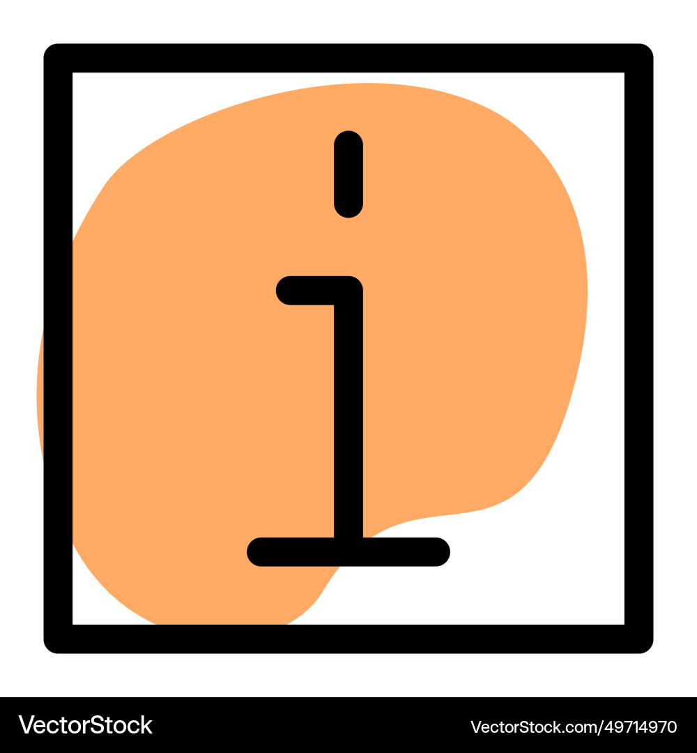 An indication of the information source Vector Image