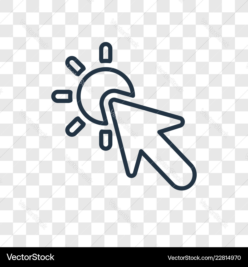 Cursor concept linear icon isolated Cursor concept linear icon isolated vector image