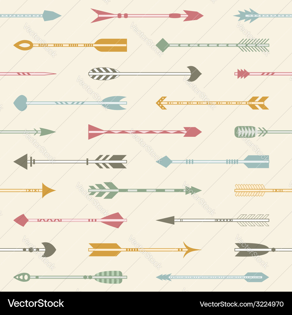 Indian Arrow Seamless Pattern vector image