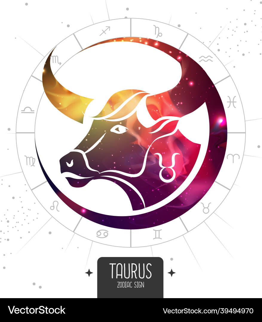 Magic card with astrology taurus zodiac sign Magic card with astrology taurus zodiac sign vector image