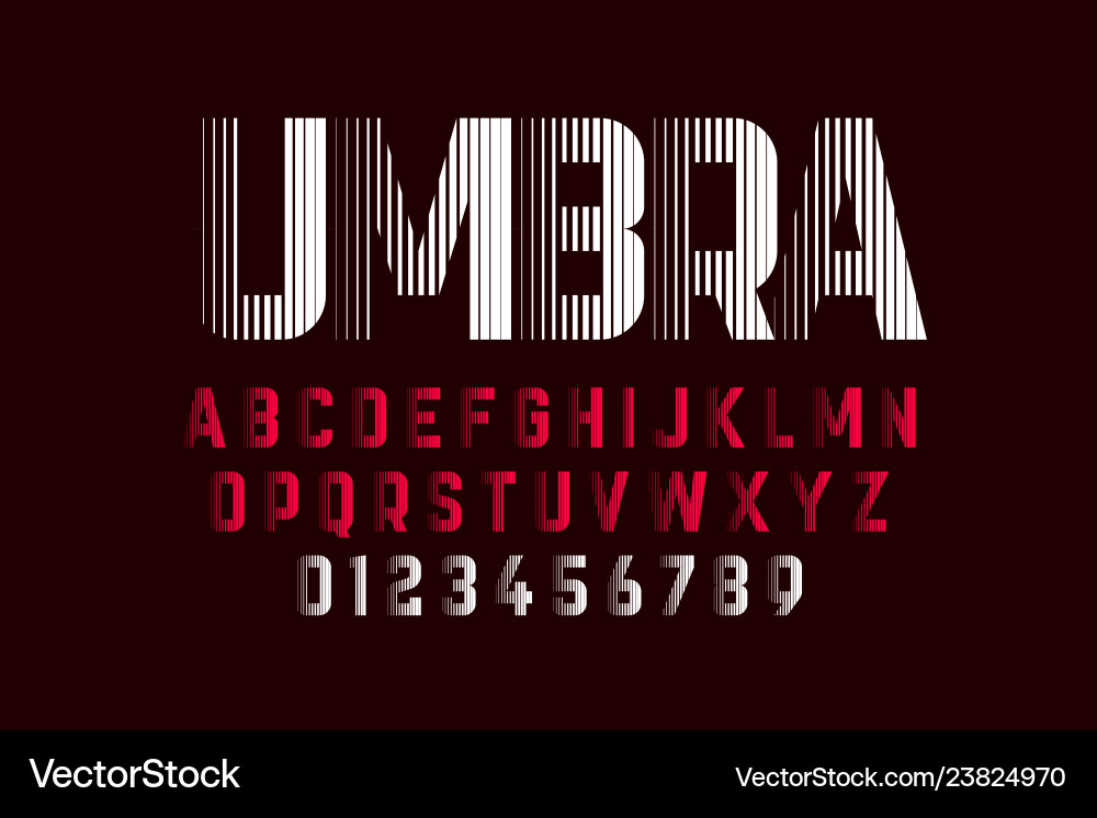 Modern font with shadow effect Modern font with shadow effect Vector Image