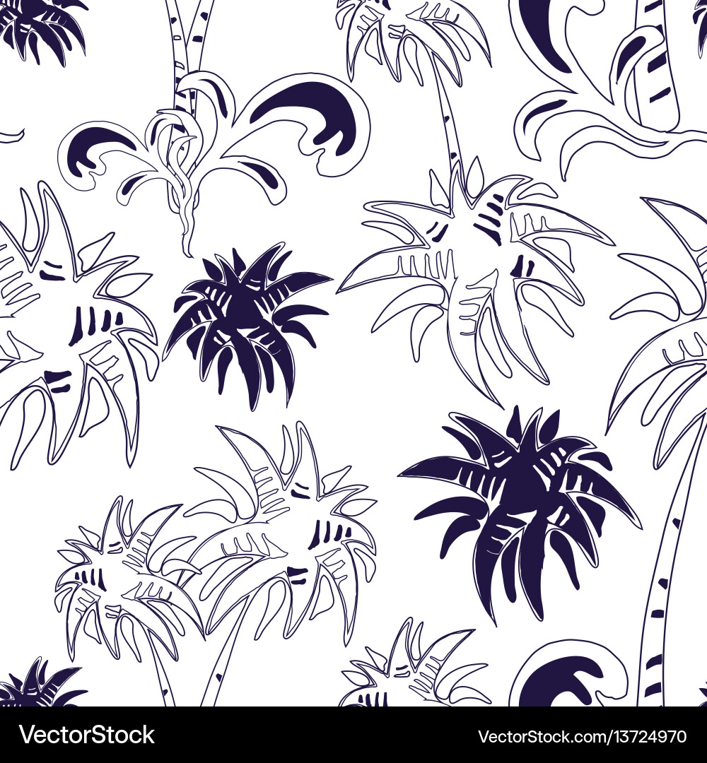 Palm tree pattern Palm tree pattern vector image