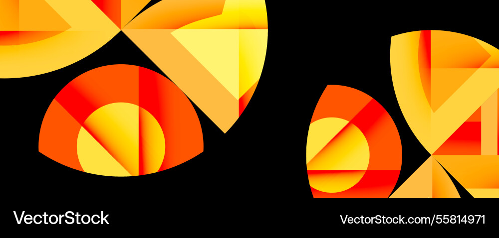 Abstract geometric composition with interlocking Vector Image