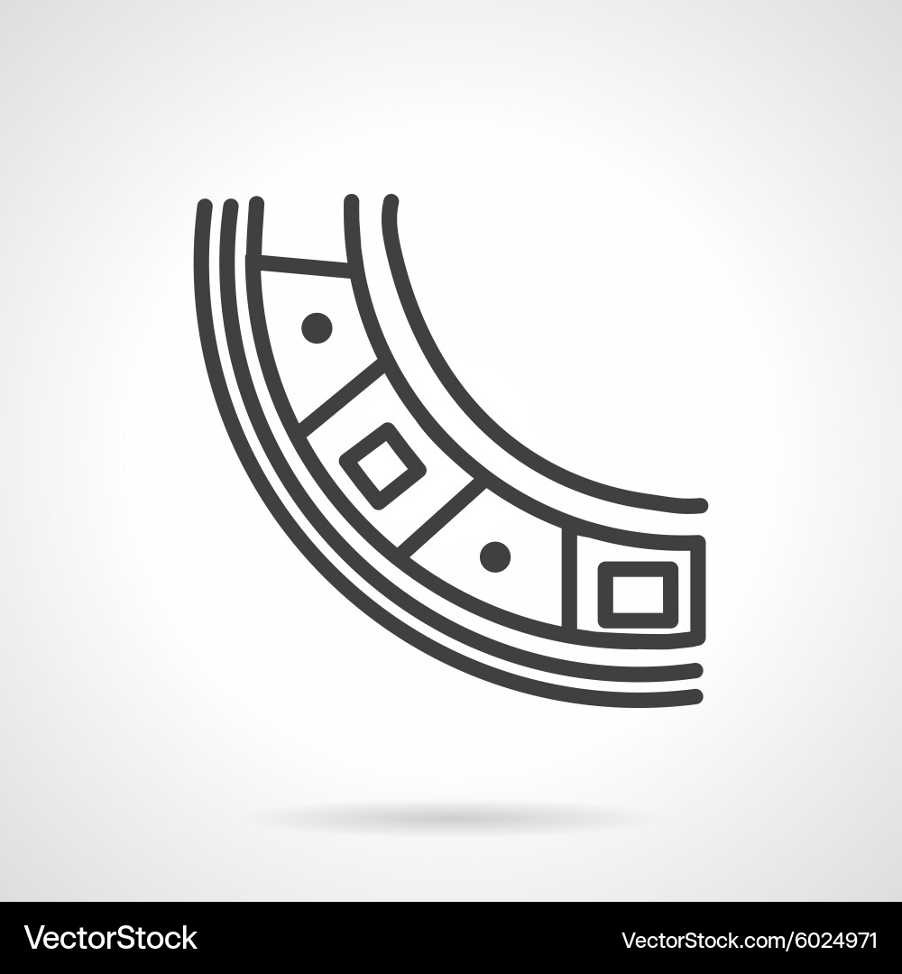 Bearing segment simple line icon Vector Image
