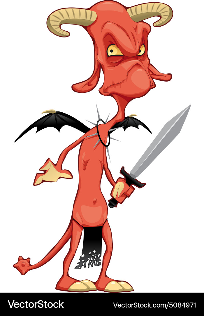 Cartoon Demon Character Vector Image