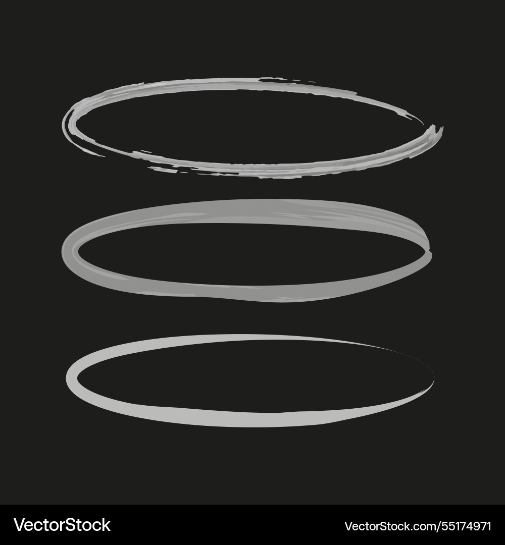 Circular stroke design ellipse black pattern Circular stroke design ellipse black pattern vector image