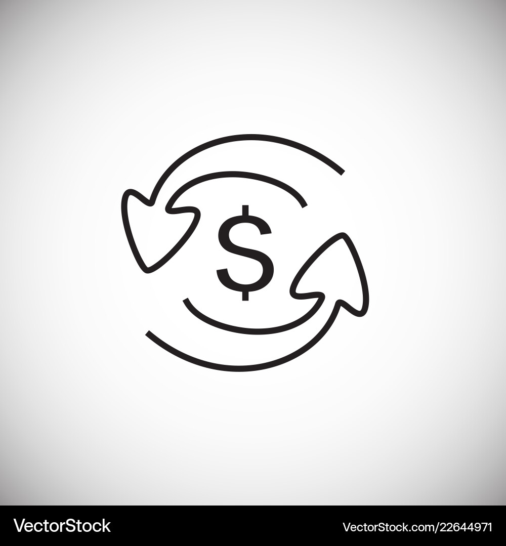 Converting exchange value thin line on white vector image