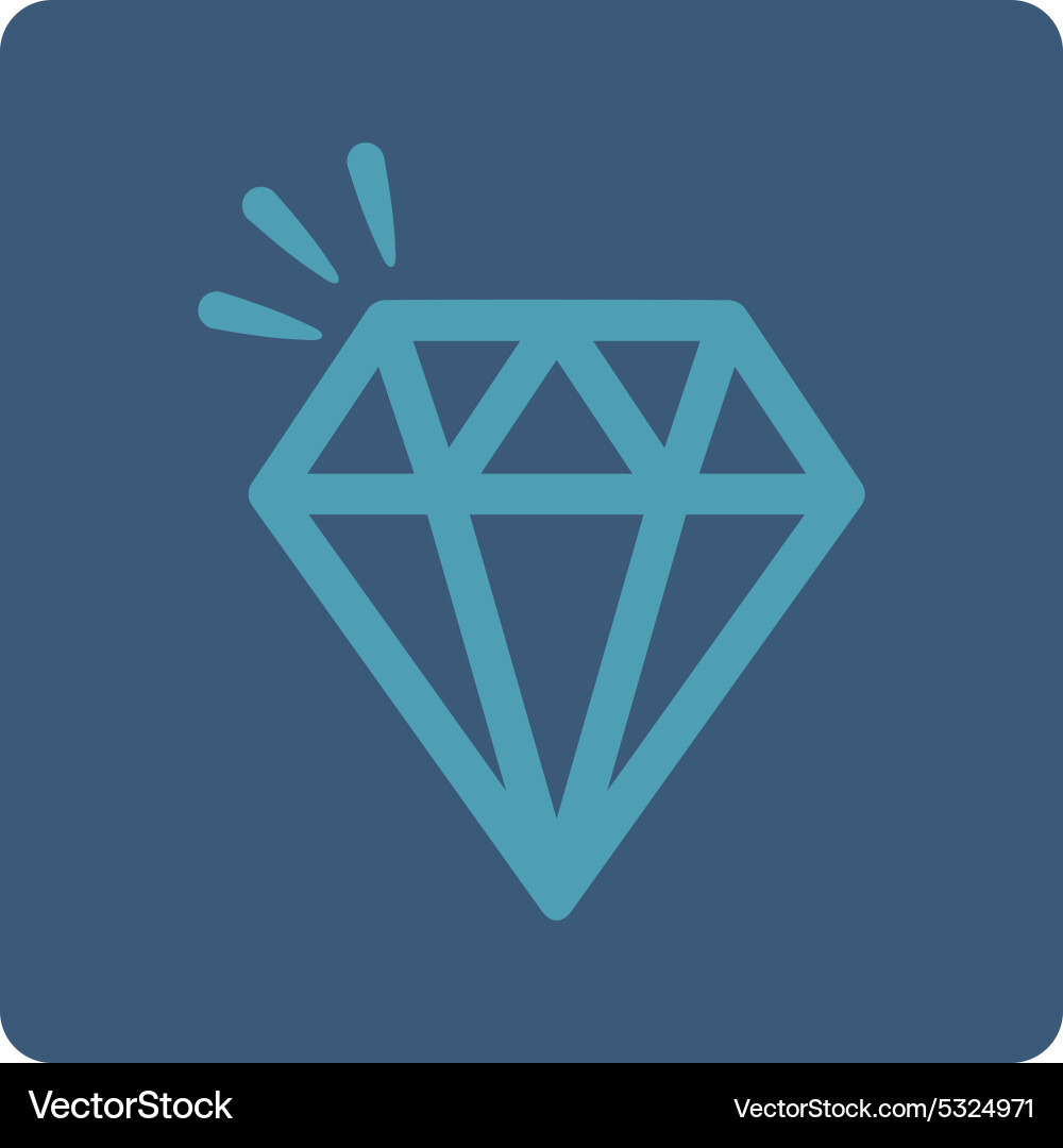 Crystal icon from commerce buttons overcolor set vector image