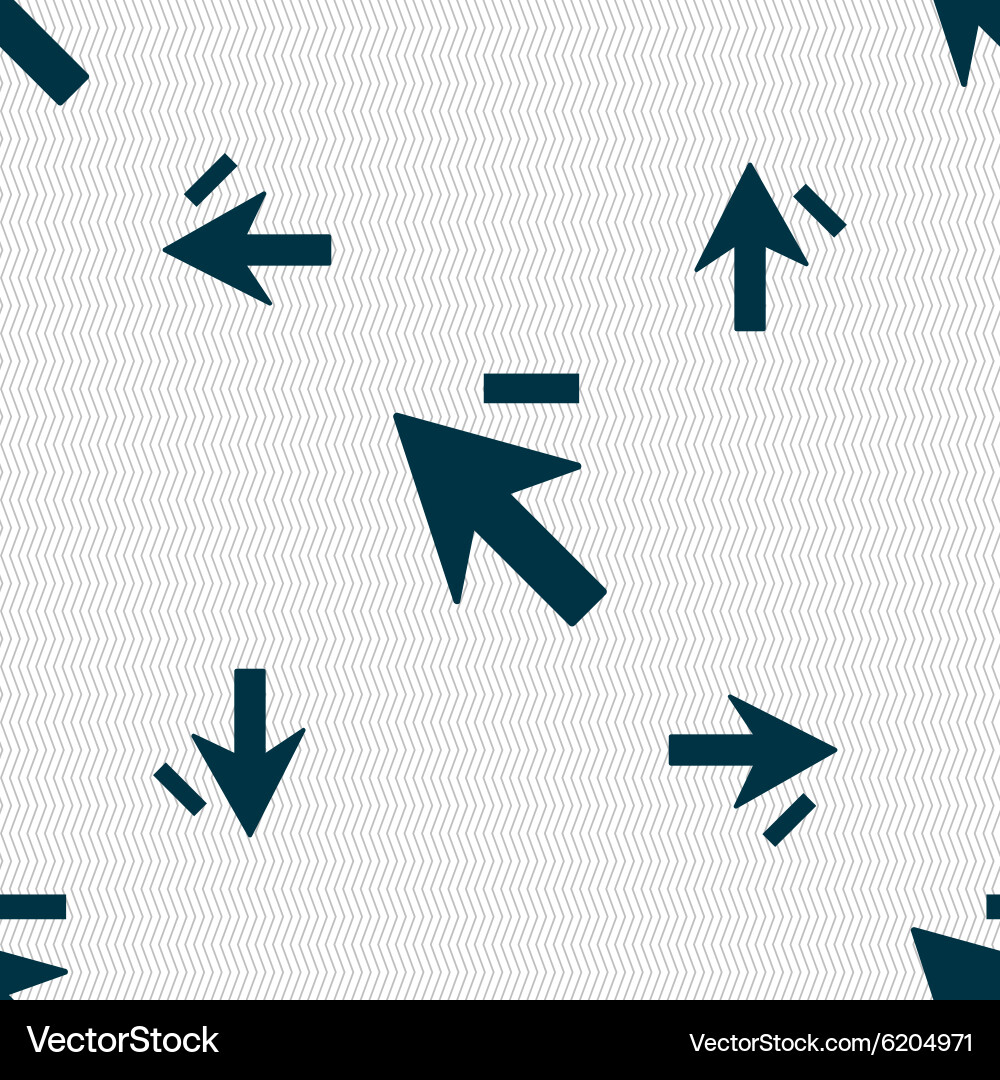 Cursor arrow minus icon sign seamless pattern Vector Image