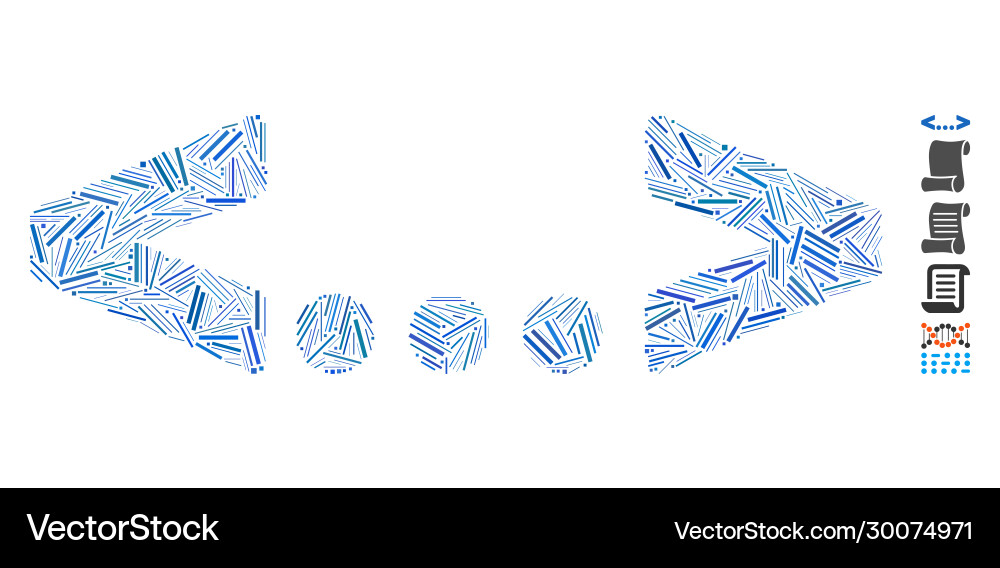 Hatch mosaic inline code Hatch mosaic inline code vector image