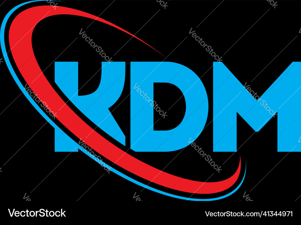 Kdm logo letter design vector image