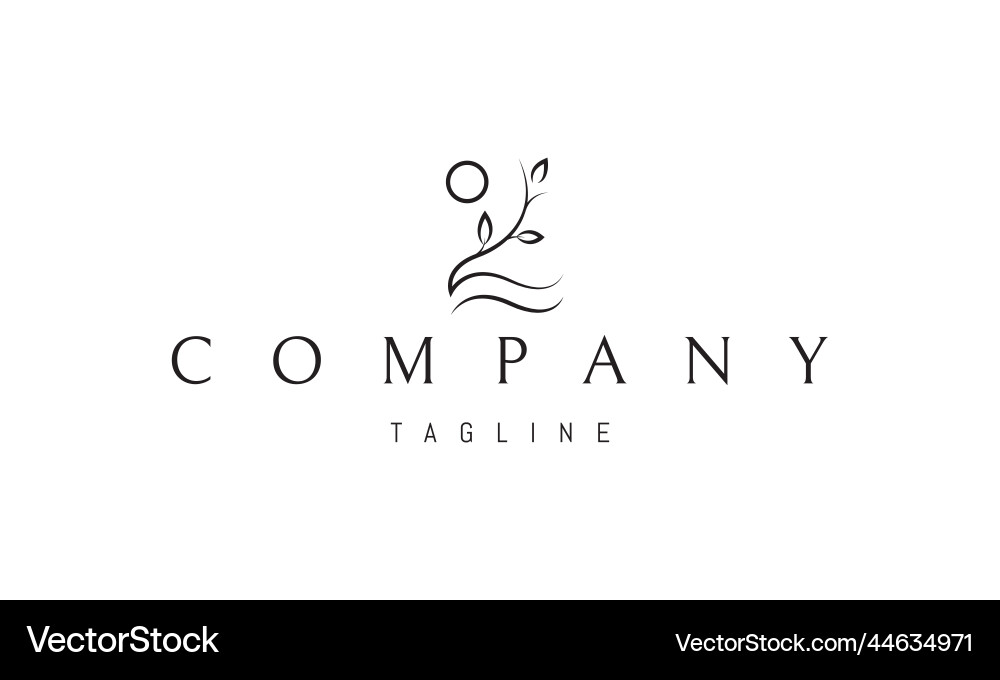 Logo on which an abstract image of a tree Vector Image