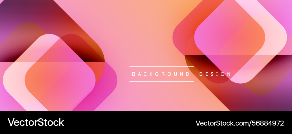 Abstract background features overlapping rounded Vector Image