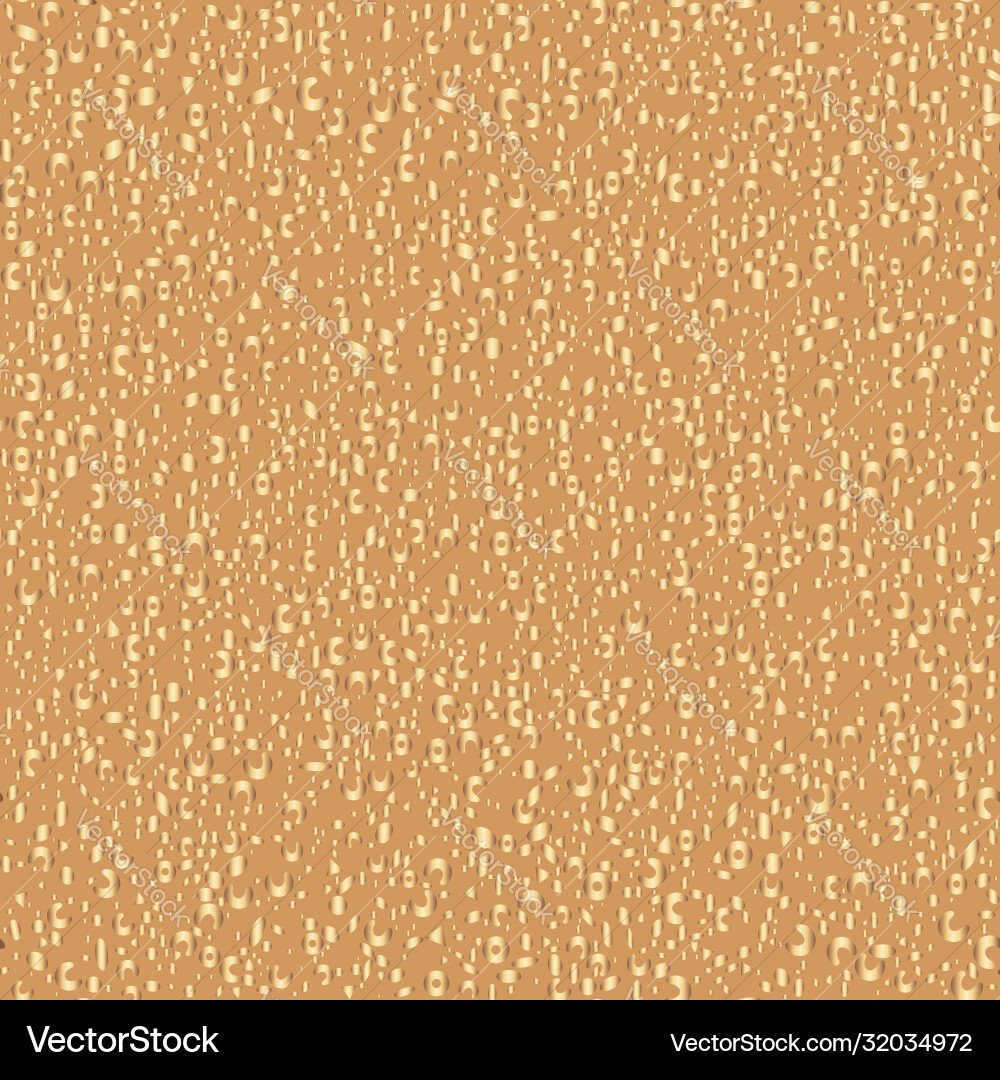 Abstract seamless pattern from simple gold shapes vector image