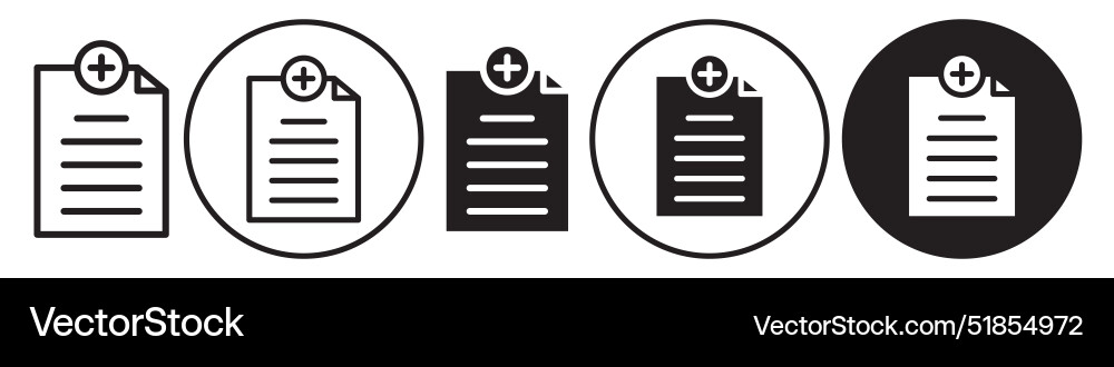 Add new document icon set collection for web Add new document icon set collection for web vector image