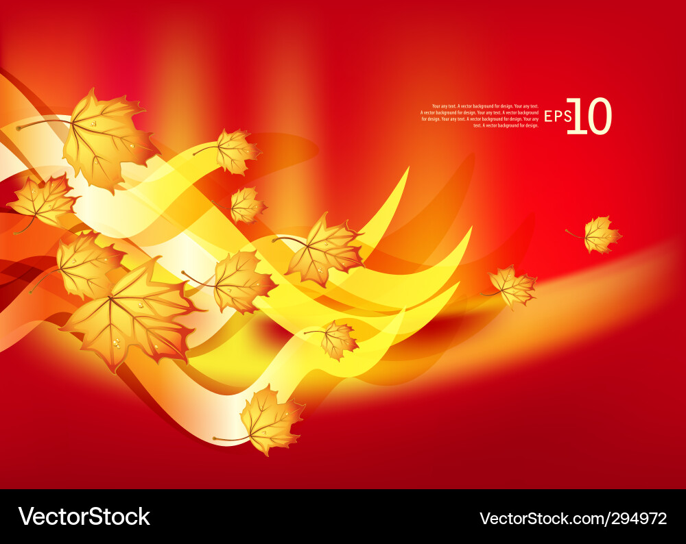 Background for design on a theme autumn Vector Image