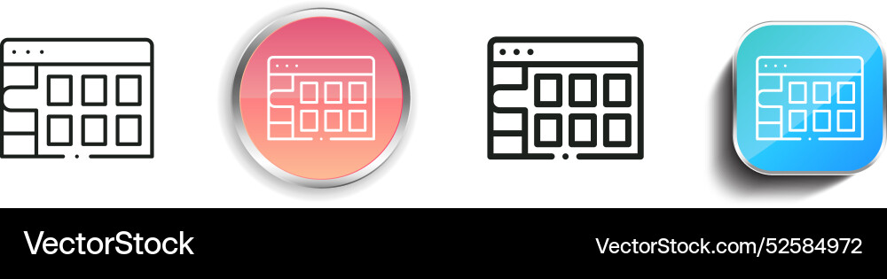 Catalog icon thin linear regular and button style Catalog icon thin linear regular and button style vector image
