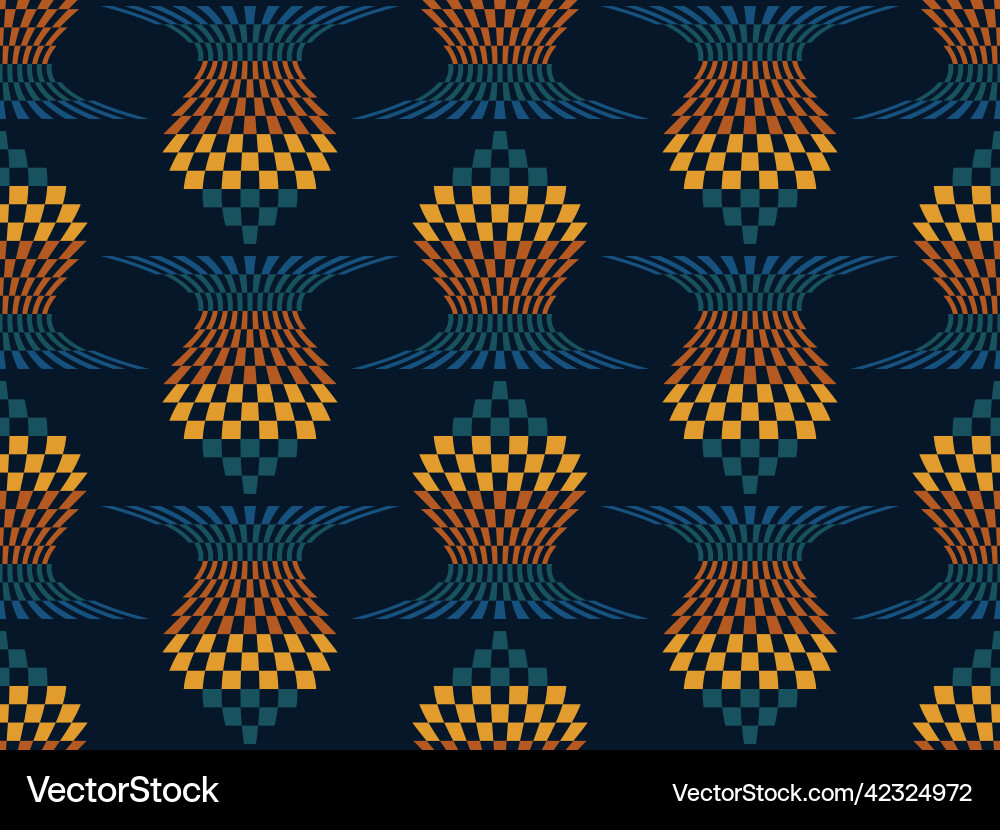 Checkered abstract seamless pattern distorted Checkered abstract seamless pattern distorted vector image