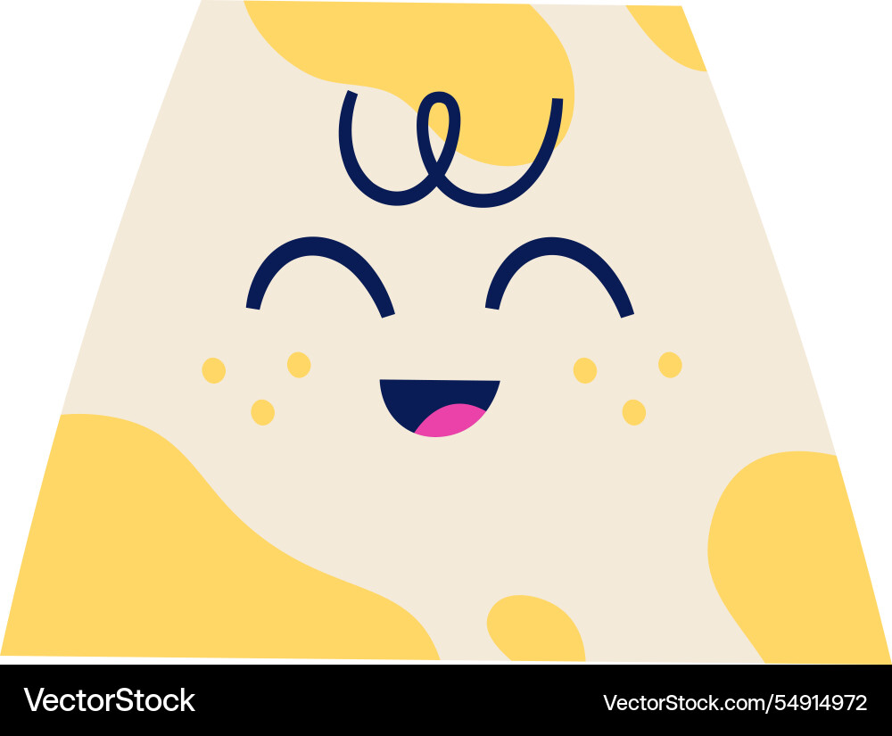 Childish smiling character with patterns Vector Image