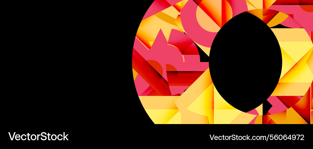 Circles semi squares and round triangles Circles semi squares and round triangles vector image
