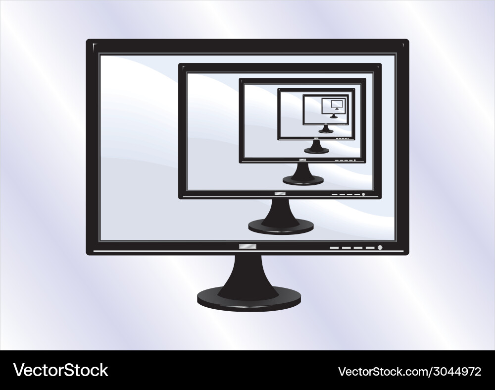 Computer monitor vector image