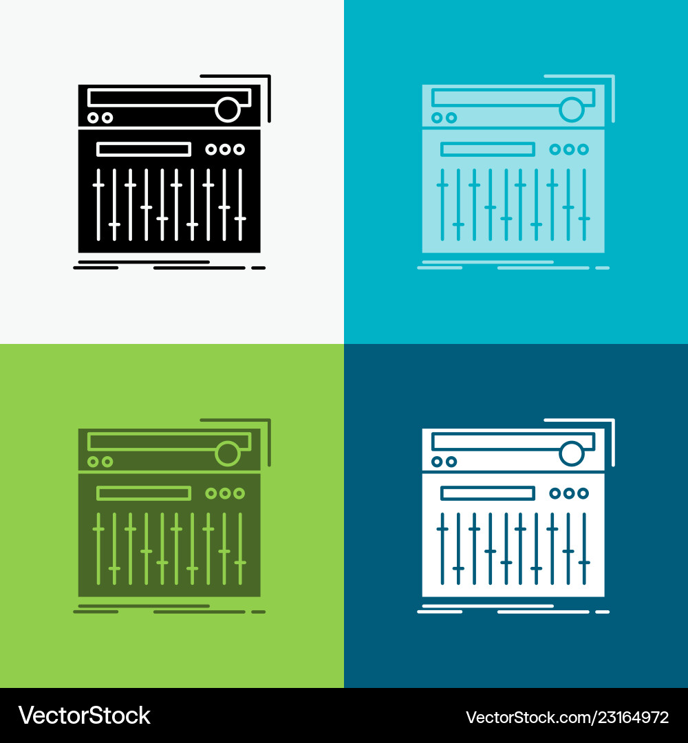 Control controller midi studio sound icon over Control controller midi studio sound icon over vector image