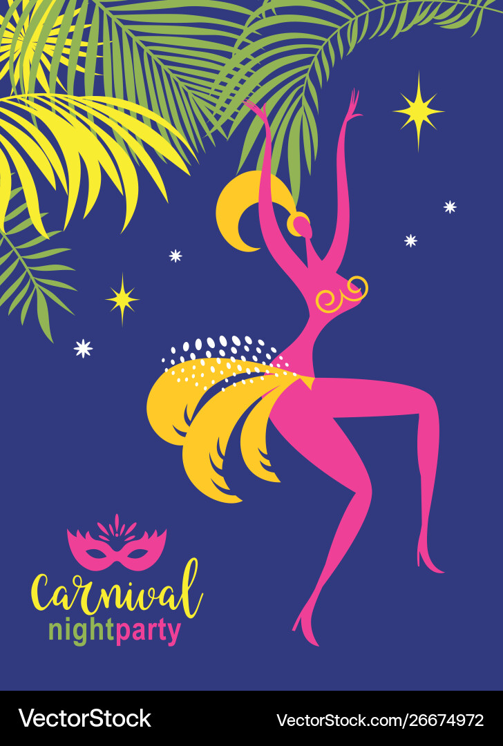 Dancing women silhouette Dancing women silhouette vector image