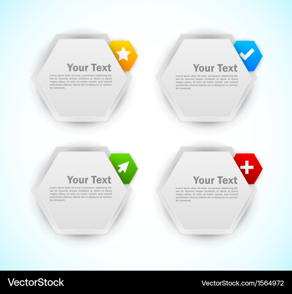 Design elements hexagons vector image