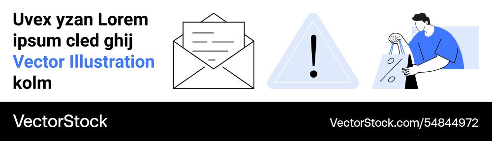 Digital communication with email alert symbol Vector Image