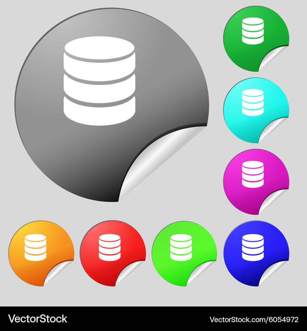 Hard disk and database sign icon flash drive stick vector image