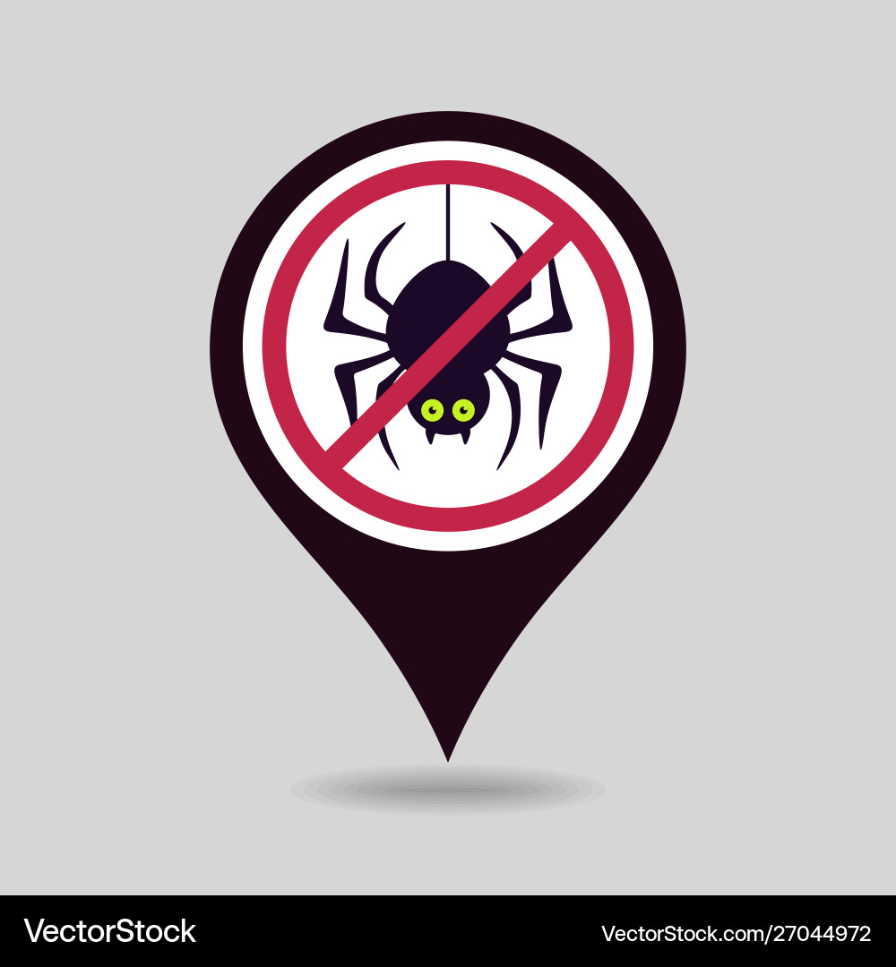 Kein Verbot oder Stopp Schilder spider halloween icon Vektorbild
