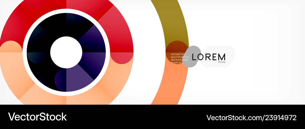 Linear design circle background Vector Image