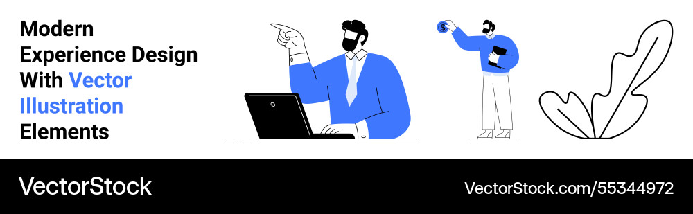Modern design with professional characters Modern design with professional characters Vector Image
