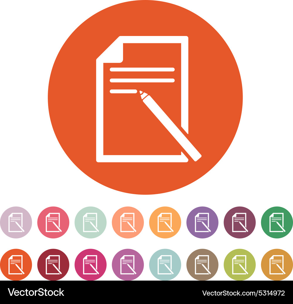 Note paper icon text file symbol flat vector image