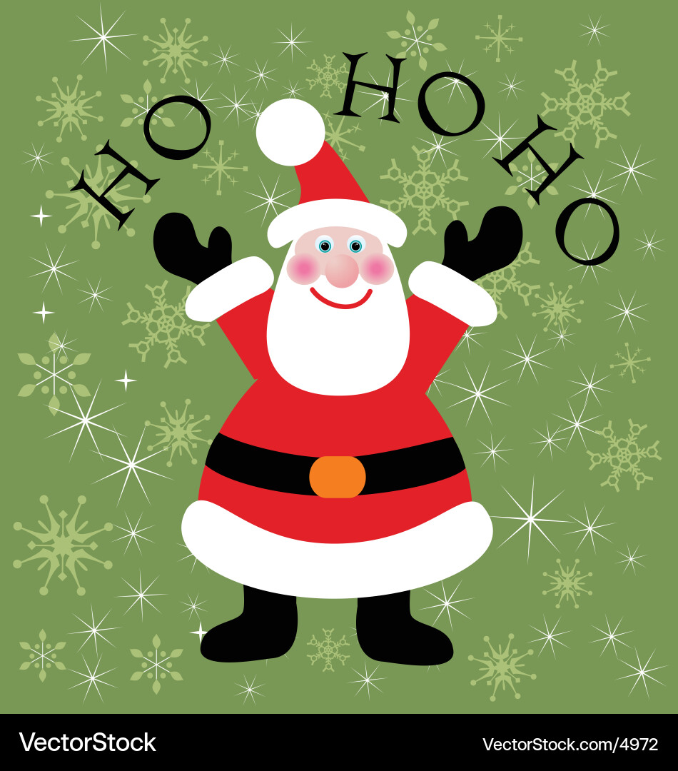 Santa Claus Icon - Winter Holiday Vector Image