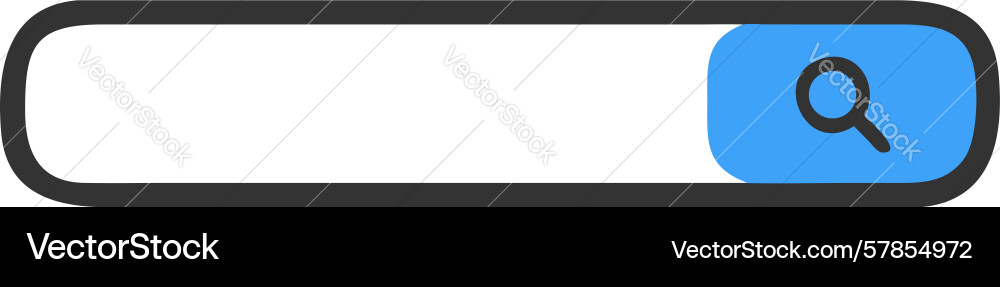 Search bar with magnifying glass web query ui vector image