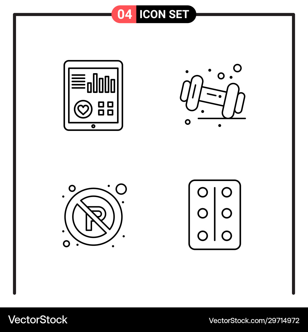 Set 4 line style icons for web and mobile Set 4 line style icons for web and mobile Vector Image