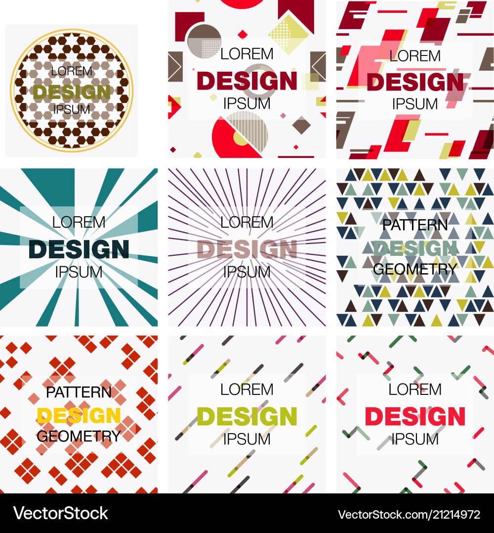 Set of abstract background texture design bright Set of abstract background texture design bright Vector Image