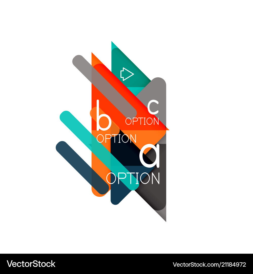 Triangle data visualization design option Vector Image