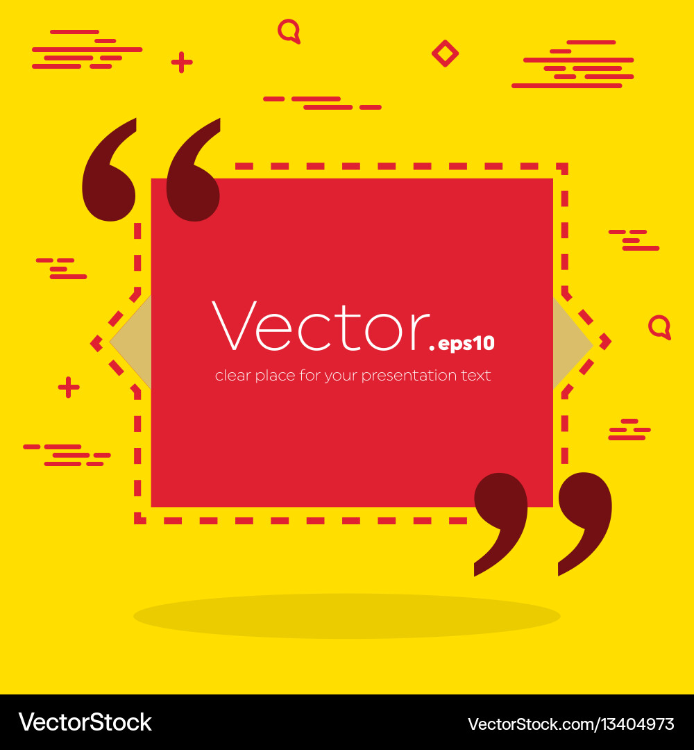 Abstract concept empty speech square quote Abstract concept empty speech square quote Vector Image