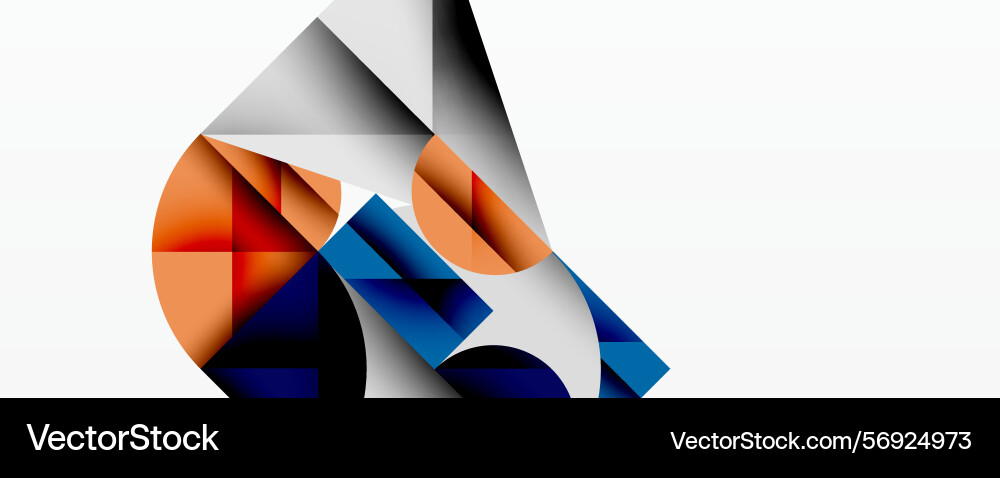 Abstract geometric shapes overlap creating Abstract geometric shapes overlap creating Vector Image