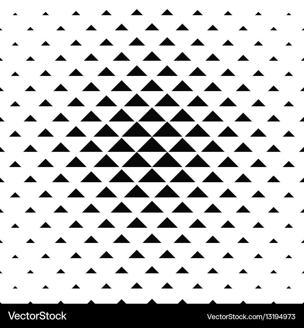 Abstract monochrome triangle pattern background vector image