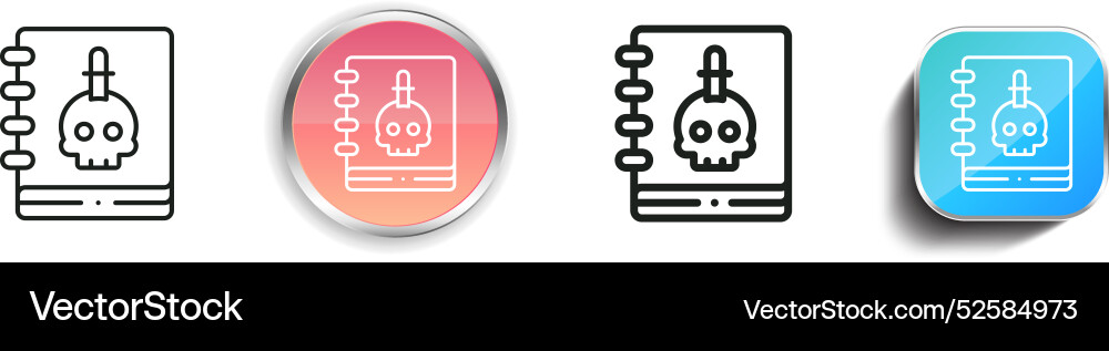 Catalogue icon thin linear regular and button Catalogue icon thin linear regular and button vector image
