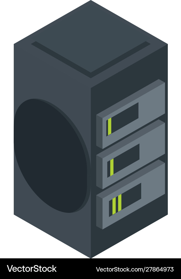 Data server technology hardware device computer vector image