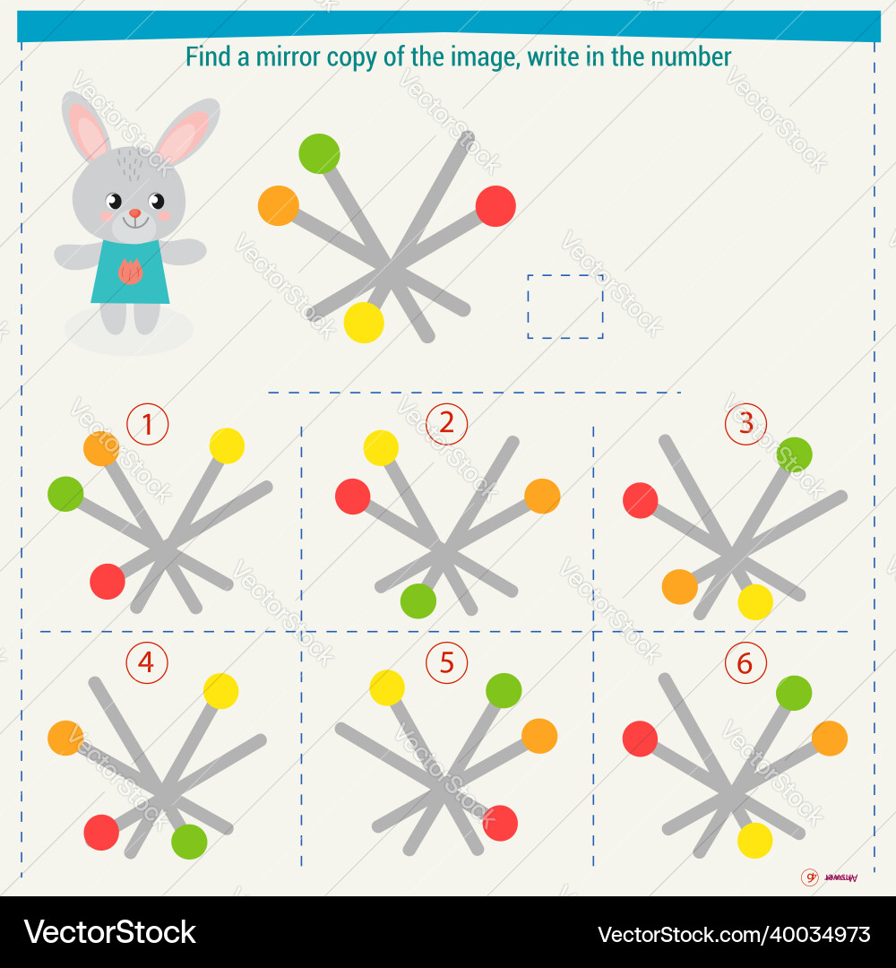 Logic puzzle game for children select and write Logic puzzle game for children select and write vector image