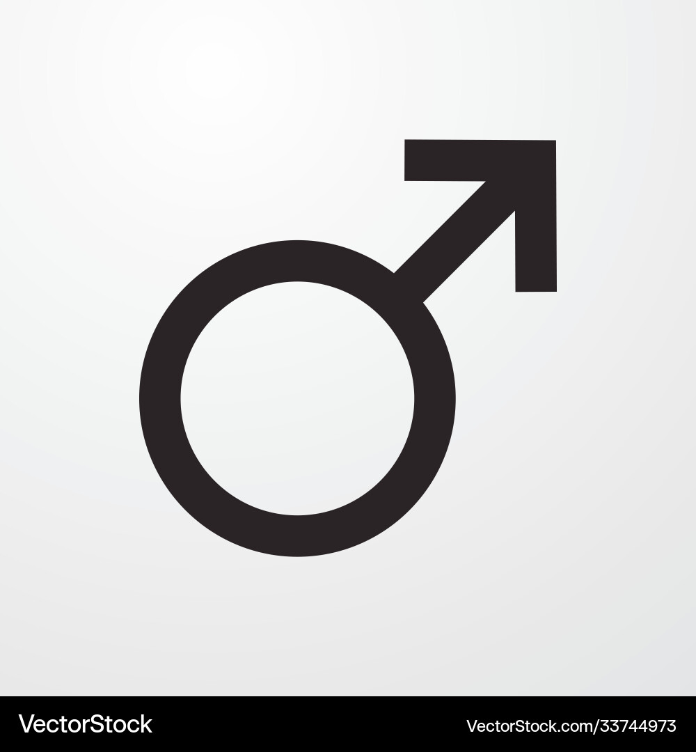 männliche Geschlechtszeichen-Symbol - Symbol flach Männliche Geschlechtszeichen-Symbol - Symbol flach vektorbild