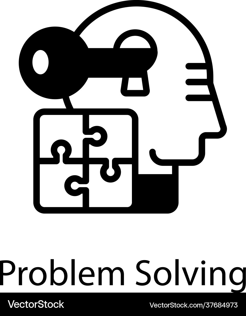 Problem solving vector image