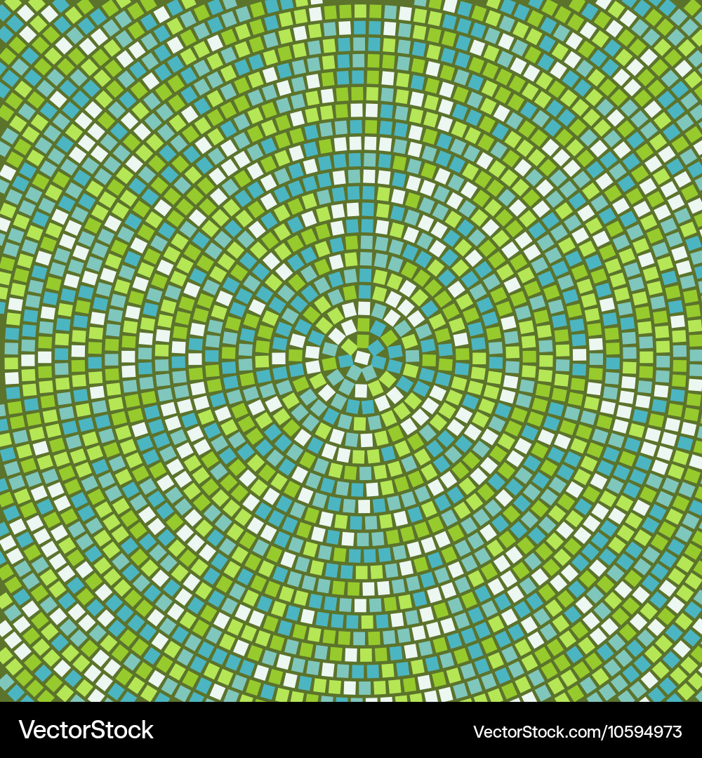 Radial tile mosaic design background pattern Vector Image